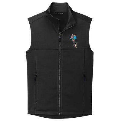 Astronaut Holding Planet Balloons Collective Smooth Fleece Vest