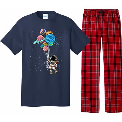 Astronaut Holding Planet Balloons Pajama Set