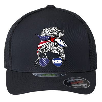 American Honduran Patriot Flag  Honduras Grown Flexfit Unipanel Trucker Cap