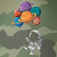 Astronaut Holding Planet Balloons Floating In Space Legacy Tie Dye Trucker Hat