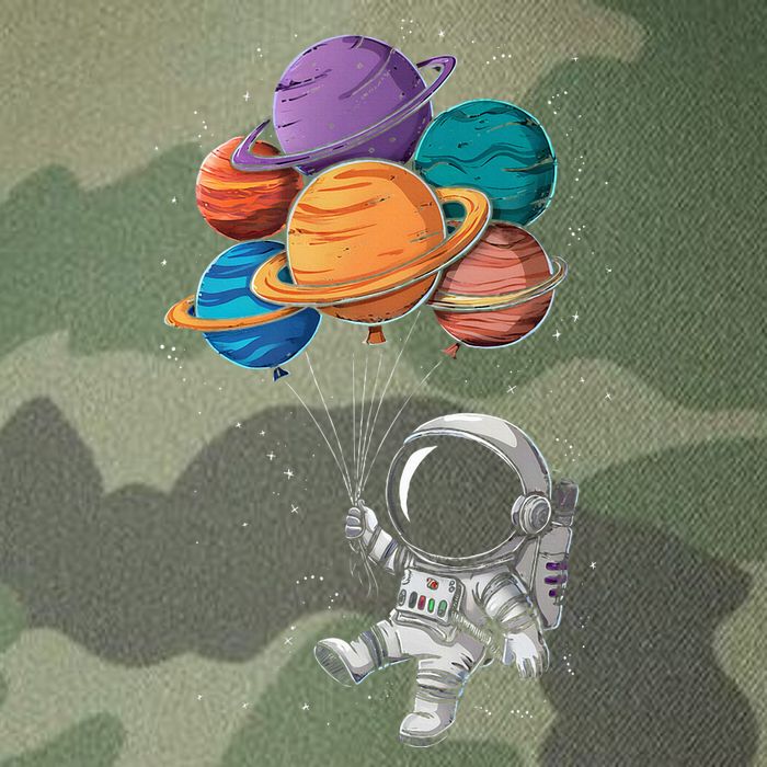 Astronaut Holding Planet Balloons Floating In Space Legacy Tie Dye Trucker Hat