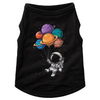 Astronaut Holding Planet Balloons Floating In Space Doggie Tank