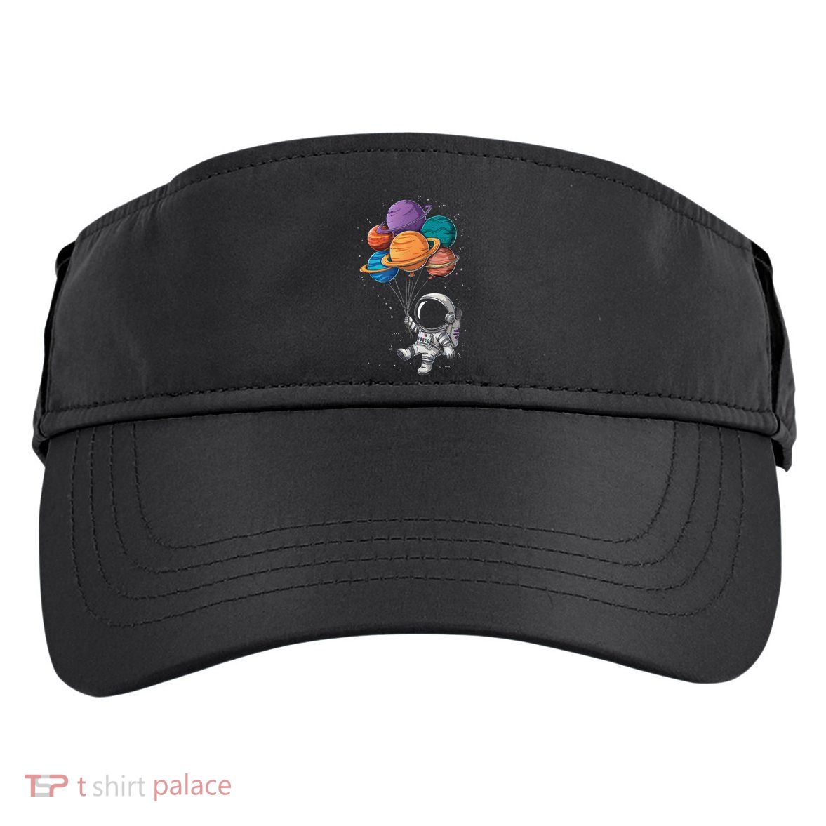 Astronaut Holding Planet Balloons Floating In Space Adult Drive Performance Visor