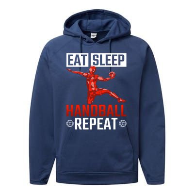 Athlete Handball Player Gift Handball Gift Performance Fleece Hoodie