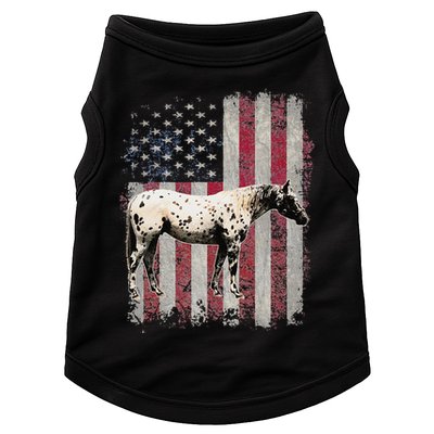 Appaloosa Horse Patriotic American Flag Vintage Horseback Doggie Tank