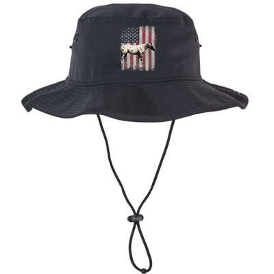 Appaloosa Horse Patriotic American Flag Vintage Horseback Bucket Hat