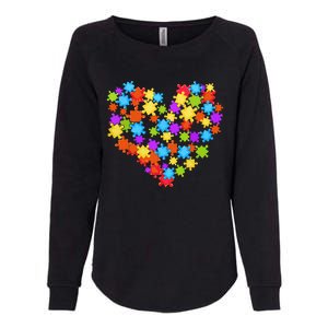 Autism Heart Puzzle Piece Autism Awareness Women Girl Womens California Wash Sweatshirt