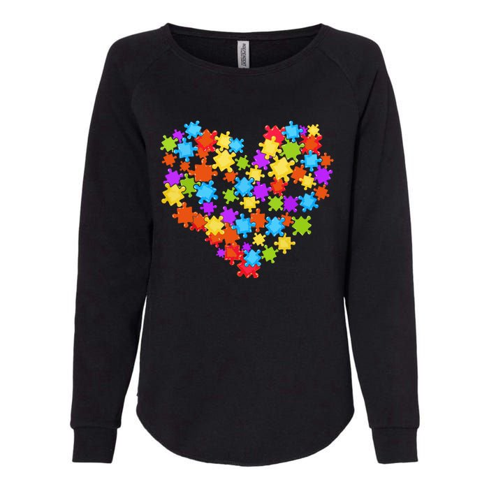 Autism Heart Puzzle Piece Autism Awareness Women Girl Womens California Wash Sweatshirt