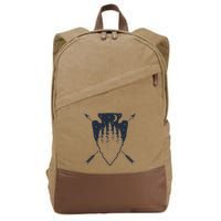 Arrowhead Hunting Pine Tree Moon Scenery Arrowhead Hunter Cotton Canvas Backpack