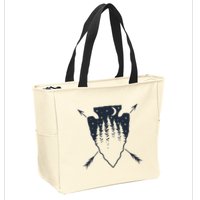 Arrowhead Hunting Pine Tree Moon Scenery Arrowhead Hunter Zip Tote Bag