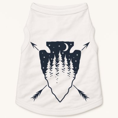Arrowhead Hunting Pine Tree Moon Scenery Arrowhead Hunter Doggie Tank