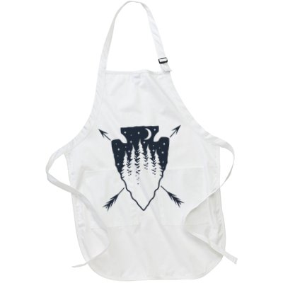 Arrowhead Hunting Pine Tree Moon Scenery Arrowhead Hunter Apron
