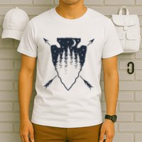 Arrowhead Hunting Pine Tree Moon Scenery Arrowhead Hunter T-Shirt