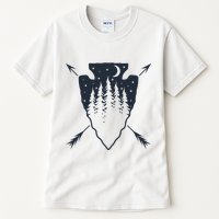 Arrowhead Hunting Pine Tree Moon Scenery Arrowhead Hunter Tall T-Shirt