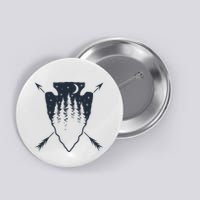 Arrowhead Hunting Pine Tree Moon Scenery Arrowhead Hunter Button