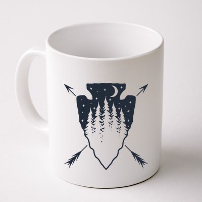 Arrowhead Hunting Pine Tree Moon Scenery Arrowhead Hunter Mug