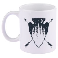 Arrowhead Hunting Pine Tree Moon Scenery Arrowhead Hunter 11oz C Handle Ceramic Mug