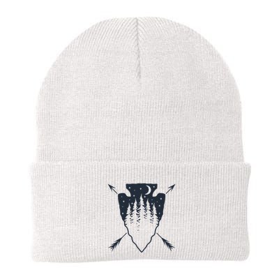 Arrowhead Hunting Pine Tree Moon Scenery Arrowhead Hunter Beanie
