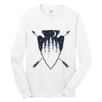 Arrowhead Hunting Pine Tree Moon Scenery Arrowhead Hunter Tall Long Sleeve T-Shirt