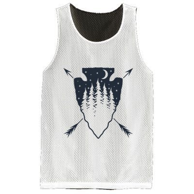 Arrowhead Hunting Pine Tree Moon Scenery Arrowhead Hunter Mesh Reversible Basketball Jersey Tank
