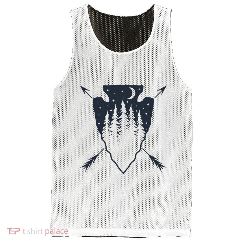 Arrowhead Hunting Pine Tree Moon Scenery Arrowhead Hunter Mesh Reversible Basketball Jersey Tank
