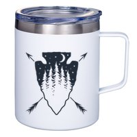 Arrowhead Hunting Pine Tree Moon Scenery Arrowhead Hunter 12oz Stainless Steel Coffee Mug