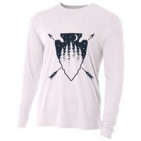 Arrowhead Hunting Pine Tree Moon Scenery Arrowhead Hunter Cooling Performance Long Sleeve Crew
