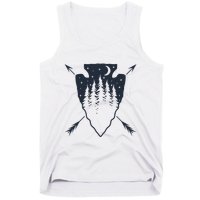 Arrowhead Hunting Pine Tree Moon Scenery Arrowhead Hunter Tank Top