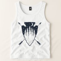 Arrowhead Hunting Pine Tree Moon Scenery Arrowhead Hunter Tank Top