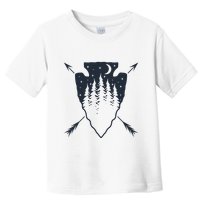 Arrowhead Hunting Pine Tree Moon Scenery Arrowhead Hunter Toddler T-Shirt