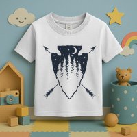 Arrowhead Hunting Pine Tree Moon Scenery Arrowhead Hunter Toddler T-Shirt
