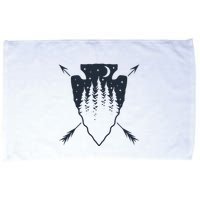 Arrowhead Hunting Pine Tree Moon Scenery Arrowhead Hunter Microfiber Hand Towel