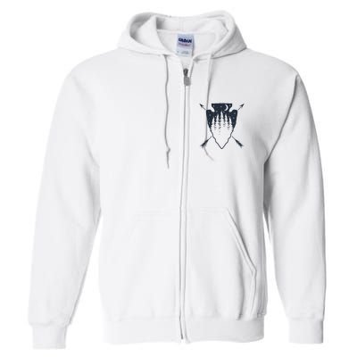 Arrowhead Hunting Pine Tree Moon Scenery Arrowhead Hunter Full Zip Hoodie