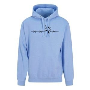 Art Heartbeat Paintbrush Palette Crafts Funny Gift Unisex Surf Hoodie