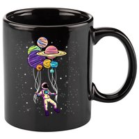 Astronaut Holding Planet Balloons STEM Kids 11oz C Handle Ceramic Mug