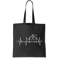 Architect Heartbeat Pulse Line Architecture Tote Bag