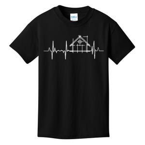 Architect Heartbeat Pulse Line Architecture Kids T-Shirt