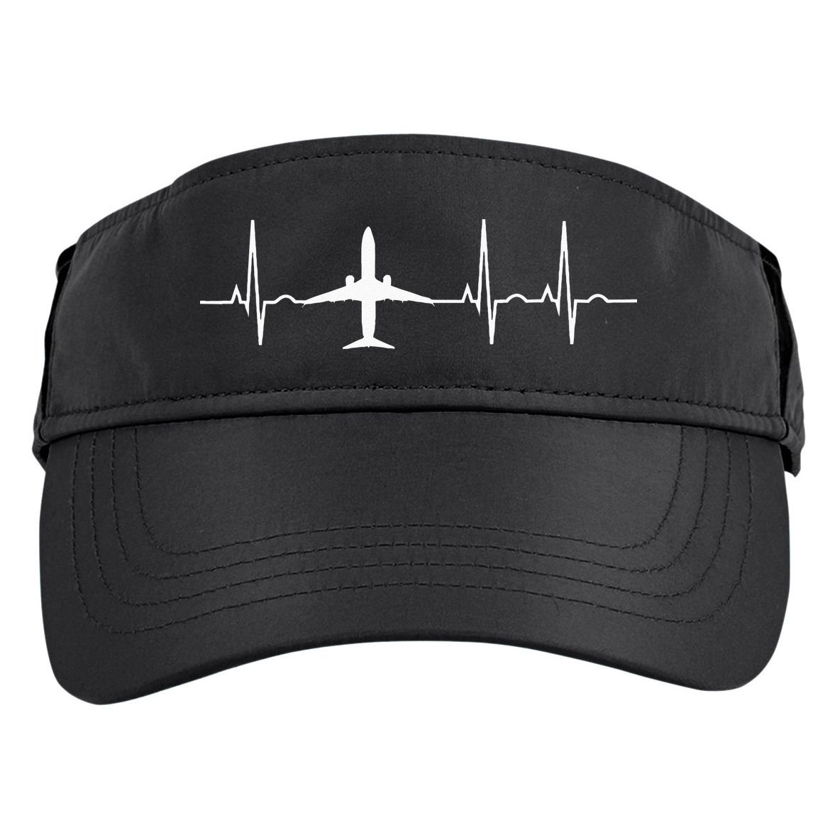 Airplane Heartbeat Pilot Flying Cool Aviator Adult Drive Performance Visor