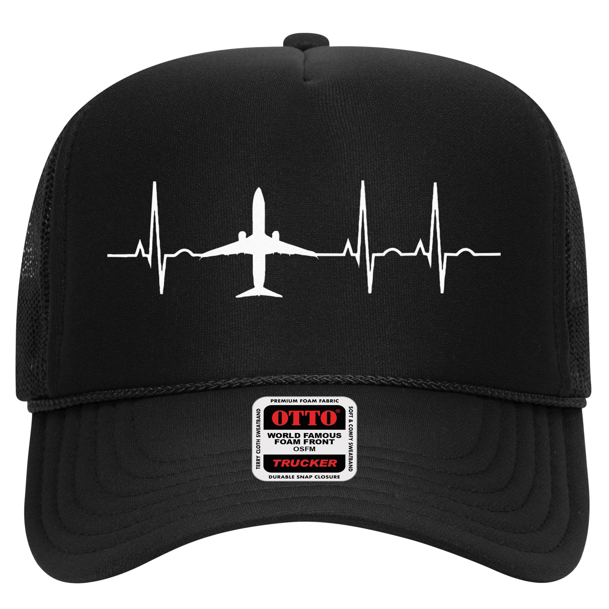 Airplane Heartbeat Pilot Flying Cool Aviator Hat