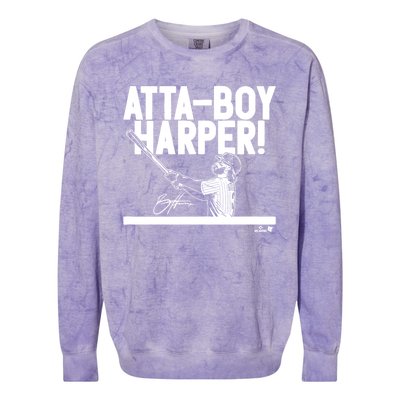 Attaboy Harper Philadelphia Baseball Colorblast Crewneck Sweatshirt