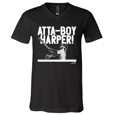 Attaboy Harper Philadelphia Baseball V-Neck T-Shirt