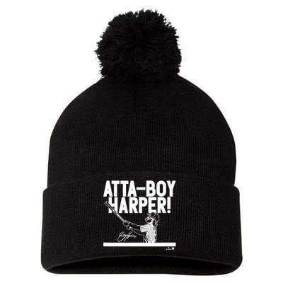 Attaboy Harper Philadelphia Baseball Pom Pom 12in Knit Beanie