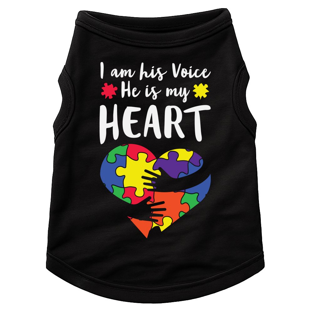 Autism Heart Puzzle Peace Gift For Autism Awareness Doggie Tank