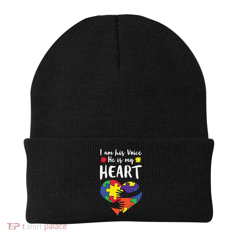 Autism Heart Puzzle Peace Gift For Autism Awareness Beanie