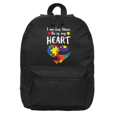 Autism Heart Puzzle Peace Gift For Autism Awareness 16 in Basic Backpack