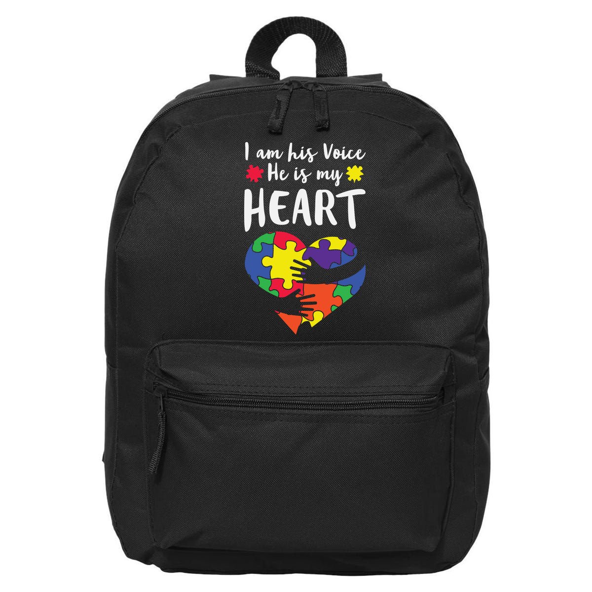 Autism Heart Puzzle Peace Gift For Autism Awareness 16 in Basic Backpack
