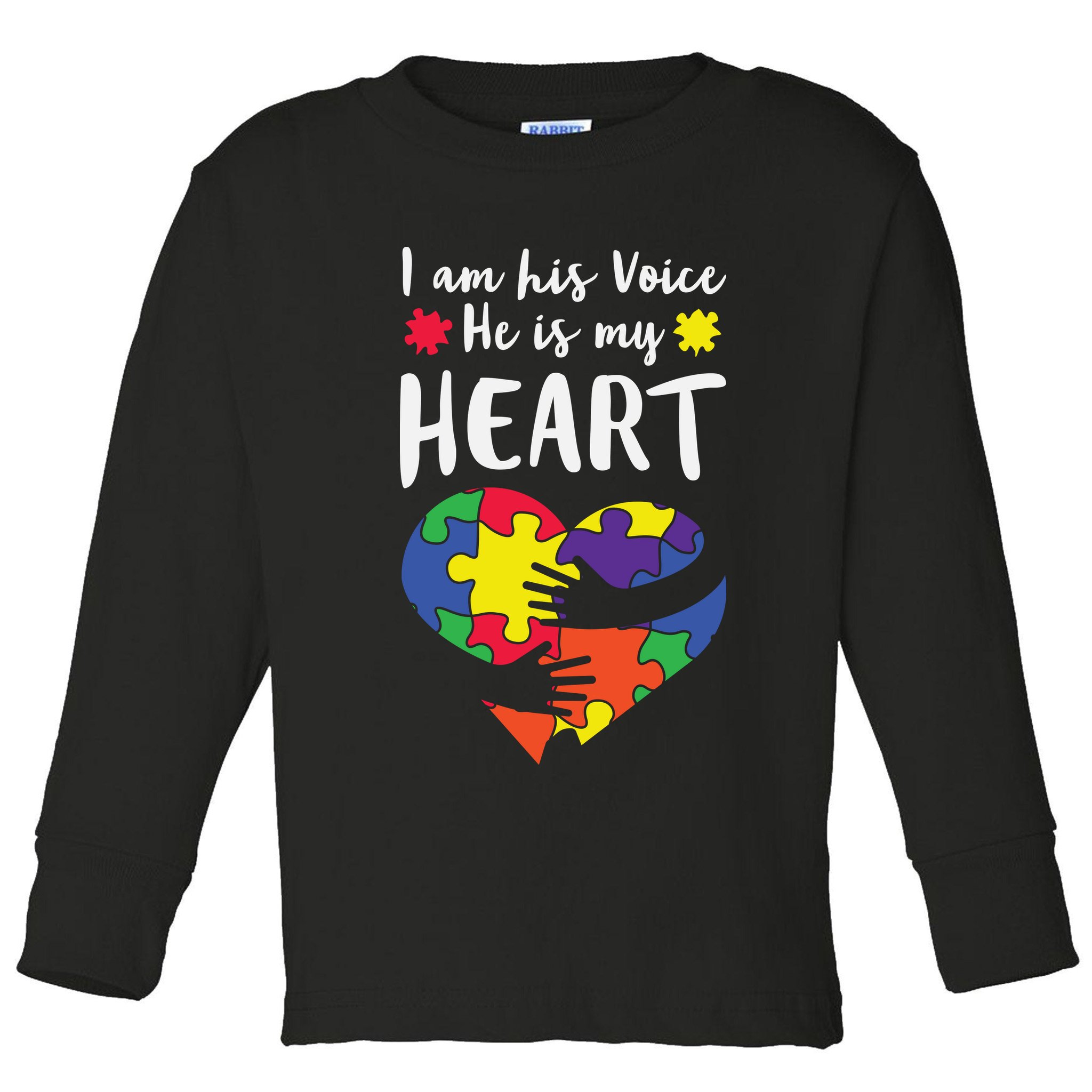 Autism Heart Puzzle Peace Gift For Autism Awareness Toddler Long Sleeve Shirt