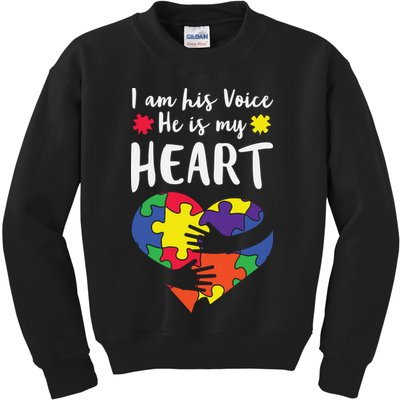 Autism Heart Puzzle Peace Gift For Autism Awareness Kids Sweatshirt