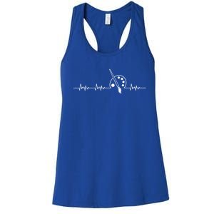 Art Heartbeat Paintbrush Palette Crafts Gift Women's Racerback Tank