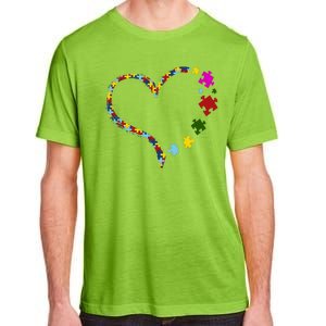 Autism Heart Puzzle Piece Adult ChromaSoft Performance T-Shirt